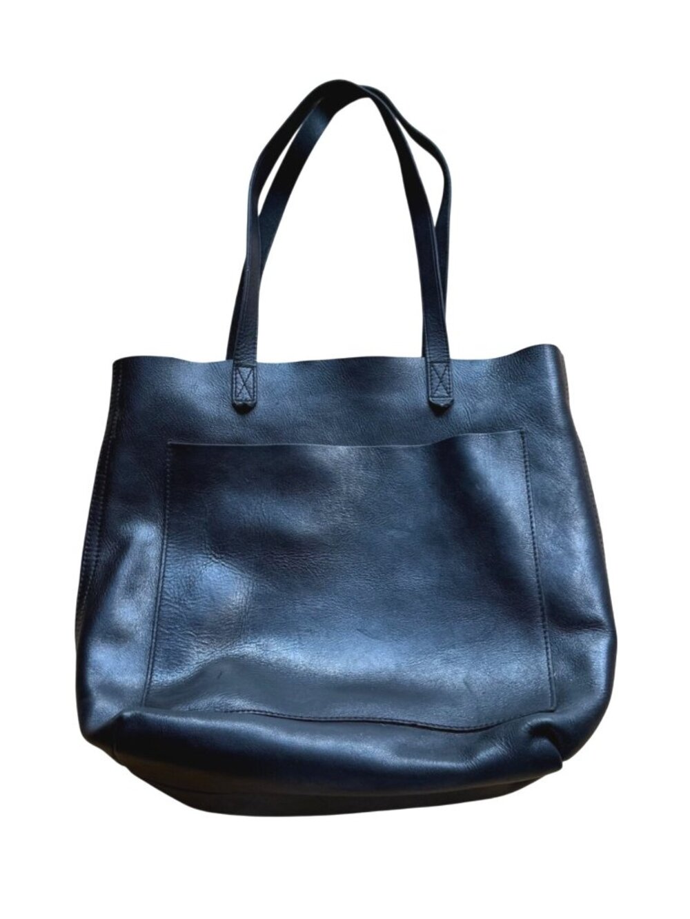 Madewell Women's Transport Tote Bag Black Leather Travel Everyday Shoulder Purse